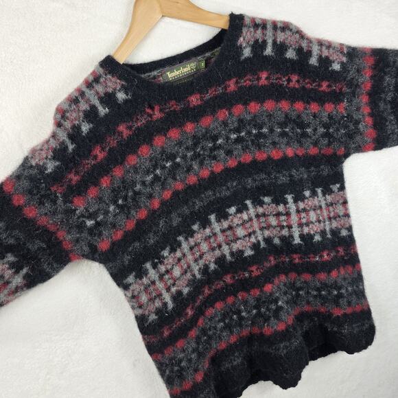Vintage Timberland Men's Size M Wool Blend Sweater Handknit Weathergear - Picture 8 of 12